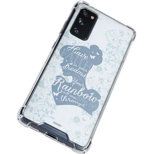 Disney Cinderella Faith In Your Dreams Silhouette Galaxy S20 FE Clear Case